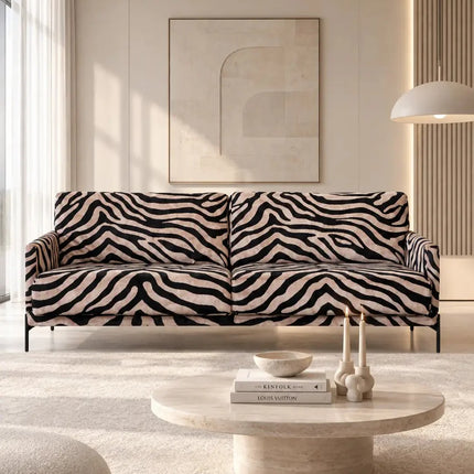 Lyon 3‑istuttava sohva – Lauritzon Okapi “Zebra”‑kankaalla - KalusteDuo_Huonekaluliike_3 istuttava sohva