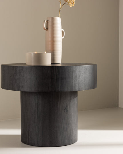 Malung Side Table ⌀50 - Black FSC 100%