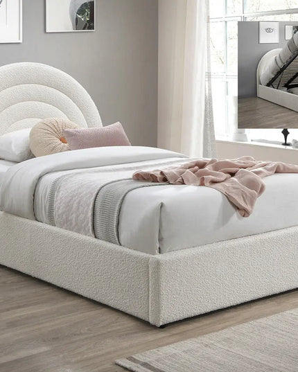 Ariel sänky säilytystilalla 90 - 120/200 cm – valkoinen teddy - KalusteDuo_Huonekaluliike_lastensänky
