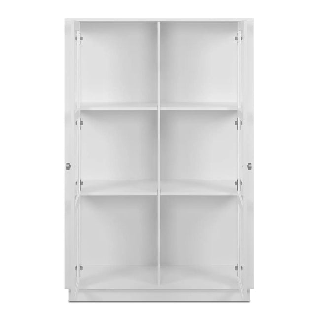 ARLA – valkoinen vitriinikaappi 100×40×150 cm - KalusteDuo_Huonekaluliike_Vitriini