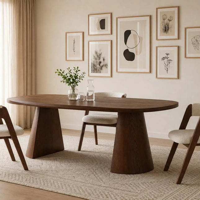 Aro ruokapöytä 200x100 cm – laadukas tummanruskea designpöytä - KalusteDuo_Huonekaluliike_ruokapöydät