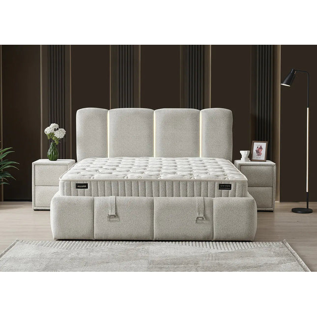 Aurelia sänky - led valoilla ja säilytystilalla 160 - 180x200 cm - KalusteDuo_Huonekaluliike_Sänky