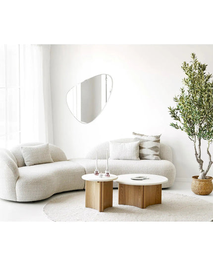 Bela matto, käsin kudottu, beige, ø240 cm - KalusteDuo_Huonekaluliike_matot