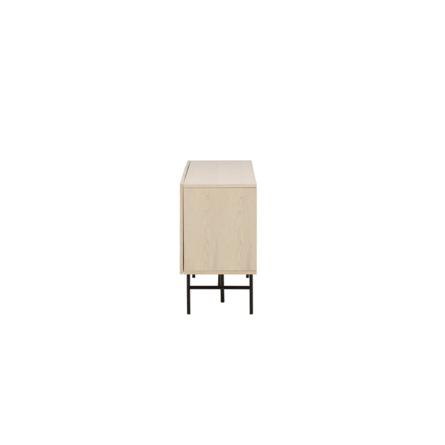Björkön senkki 150 cm - valkolakattu / viilu - #KalusteDuo_#Huonekaluliike_Säilytyskaluste