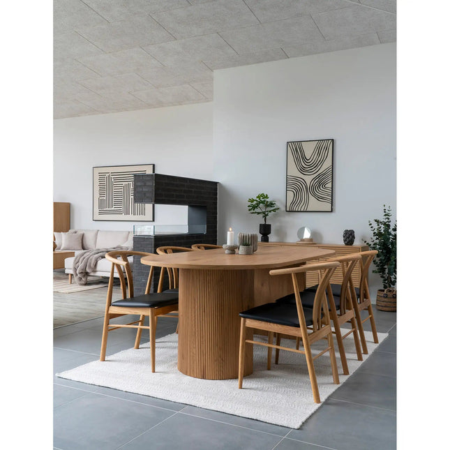 Boavista Ruokapöytä musta ja tammi 210*100 cm - KalusteDuo_Huonekaluliike_Ruokapöytä