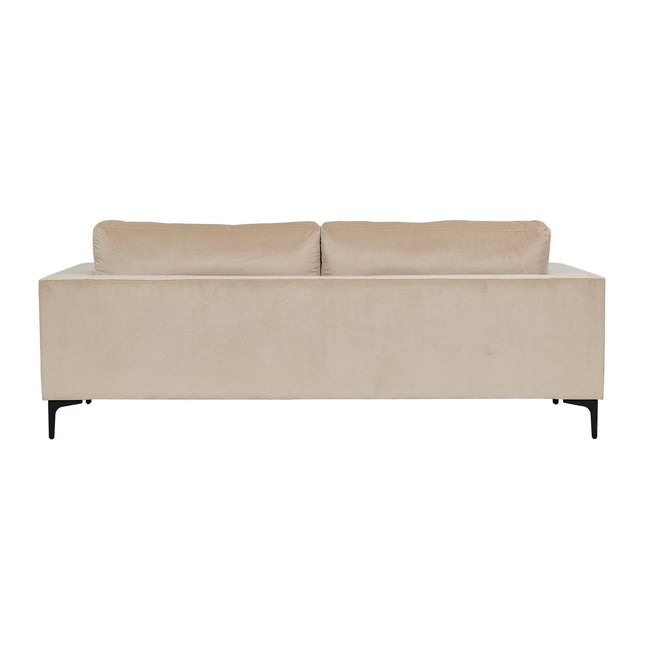 Bolero sohva - 3-istuttava - beige sametti - mustat jalat - KalusteDuo_Huonekaluliike_Sohva