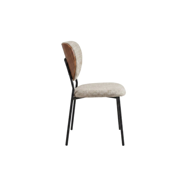 Butterfly ruokatuoli - 2 kpl - musta / beige sametti - KalusteDuo_Huonekaluliike_Tuoli