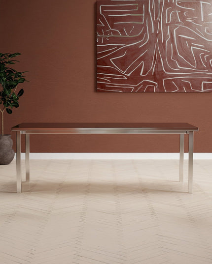 Cilo ruokapöytä 210x95x75 cm - ruostumaton hopea - KalusteDuo_Huonekaluliike_Ruokapöytä