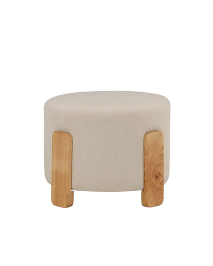 Coffey rahi/pouf - luonnonvärinen / valkoinen pellava - KalusteDuo_Huonekaluliike_Rahi