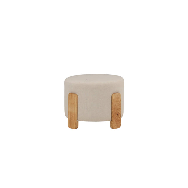 Coffey rahi/pouf - luonnonvärinen / valkoinen pellava - KalusteDuo_Huonekaluliike_Rahi