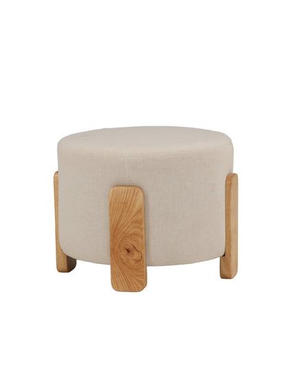 Coffey rahi/pouf - luonnonvärinen / valkoinen pellava - KalusteDuo_Huonekaluliike_Rahi