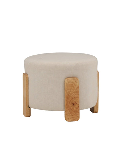 Coffey rahi/pouf - luonnonvärinen / valkoinen pellava - KalusteDuo_Huonekaluliike_Rahi