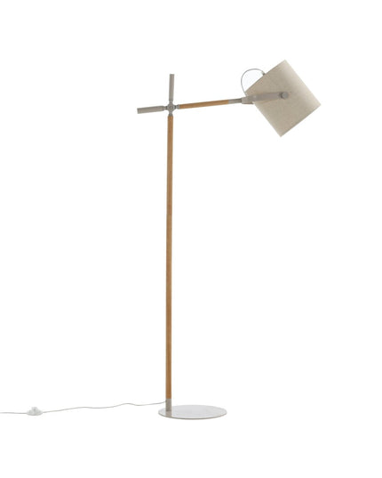 Dennis -lattiavalaisin - beige / puu/beige pellava - KalusteDuo_Huonekaluliike_Valaisin