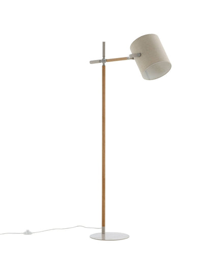 Dennis -lattiavalaisin - beige / puu/beige pellava - KalusteDuo_Huonekaluliike_Valaisin