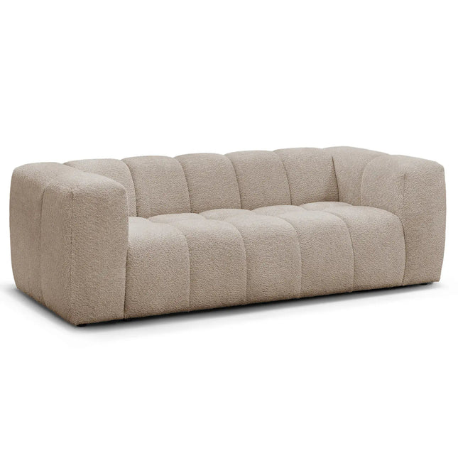 Duffy 3‑istuttava sohva - beige tai valkoinen teddy kangas - KalusteDuo_Huonekaluliike_3 istuttava sohva