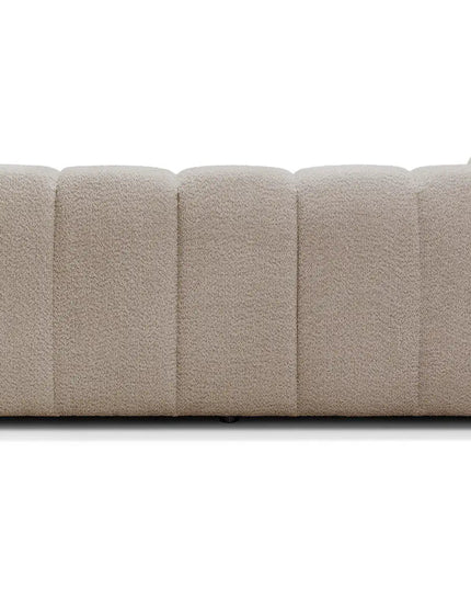 Duffy 3‑istuttava sohva - beige tai valkoinen teddy kangas - KalusteDuo_Huonekaluliike_3 istuttava sohva