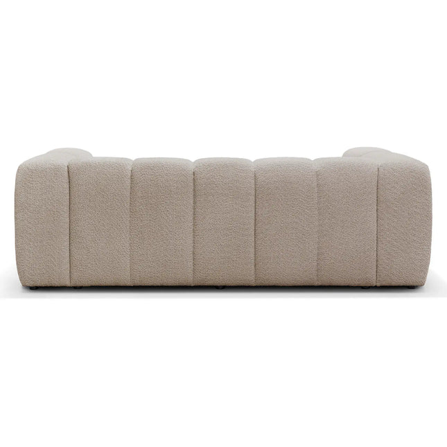 Duffy 3‑istuttava sohva - beige tai valkoinen teddy kangas - KalusteDuo_Huonekaluliike_3 istuttava sohva