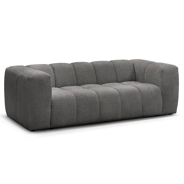 Duffy 3‑istuttava sohva - beige, valkoinen, harmaa teddy kangas - KalusteDuo_Huonekaluliike_3 istuttava sohva