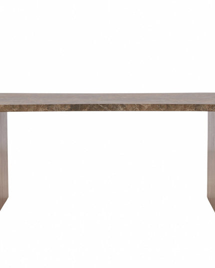 Eleonora ruokapöytä 100x230 cm - ruskea / marmorinvärinen - KalusteDuo_Huonekaluliike_Ruokapöytä