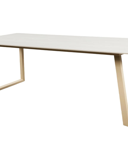 Estelle ruokapöytä 200*90 - beige/beige marmorinvärinen - KalusteDuo_Huonekaluliike_Ruokapöytä