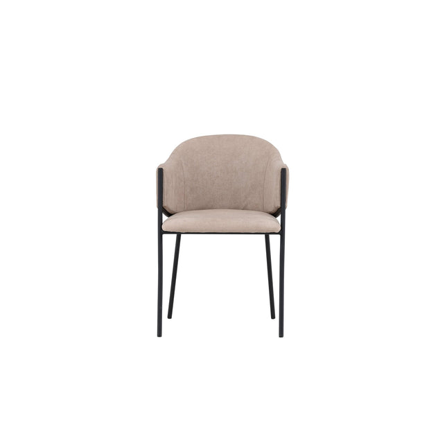 Evelina ruokatuoli 2 kpl - musta / beige - KalusteDuo_Huonekaluliike_Tuoli