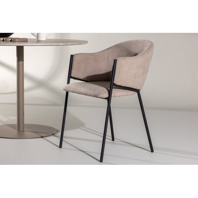 Evelina ruokatuoli 2 kpl - musta / beige - KalusteDuo_Huonekaluliike_Tuoli