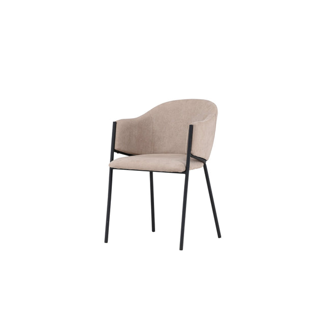 Evelina ruokatuoli 2 kpl - musta / beige - KalusteDuo_Huonekaluliike_Tuoli