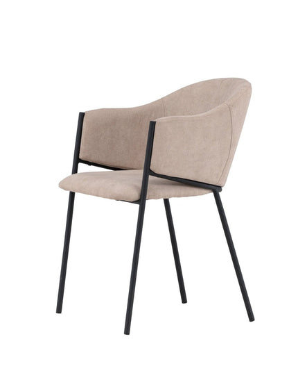 Evelina ruokatuoli 2 kpl - musta / beige - KalusteDuo_Huonekaluliike_Tuoli