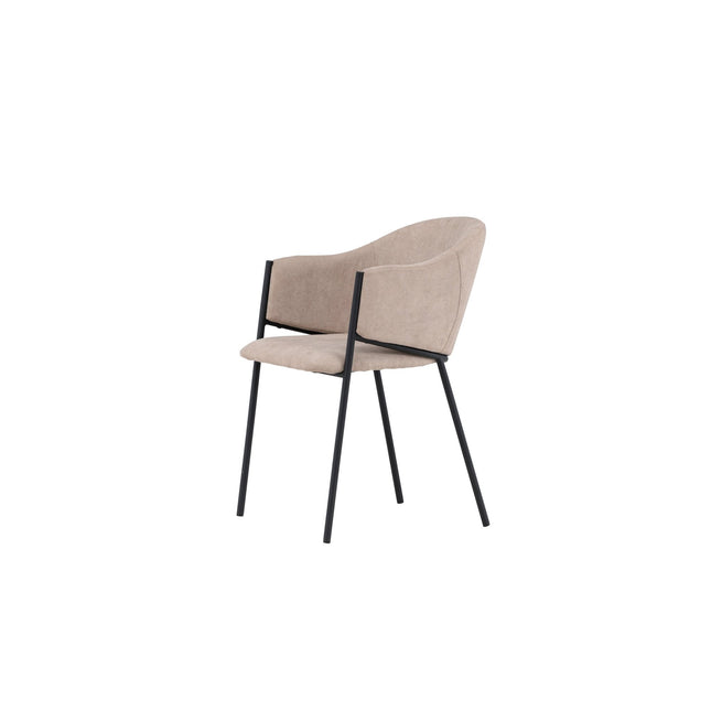 Evelina ruokatuoli 2 kpl - musta / beige - KalusteDuo_Huonekaluliike_Tuoli