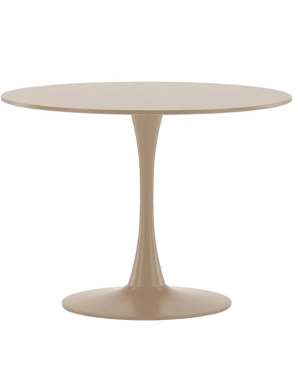 Glade pyöreä ruokapöytä φ100x75 cm - teräsrunko / MDF beige maalattu - KalusteDuo_Huonekaluliike_Ruokapöytä