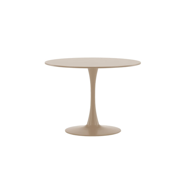 Glade pyöreä ruokapöytä φ100x75 cm - teräsrunko / MDF beige maalattu - KalusteDuo_Huonekaluliike_Ruokapöytä