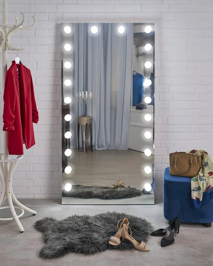 GlowBuddy seisova peili 170x87 cm — hopea, LED - valaistus - KalusteDuo_Huonekaluliike_Peili