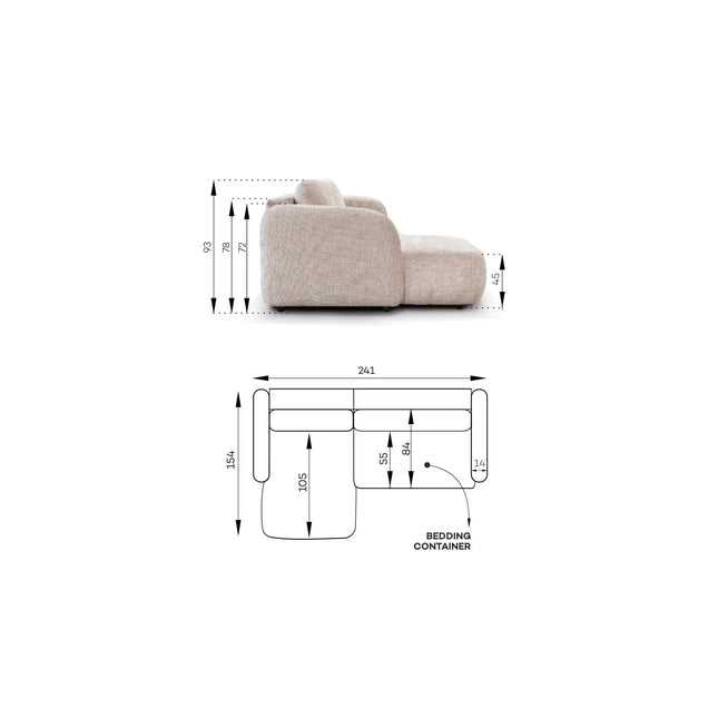 Halla vuodedivaani - vaalea beige tai vihreä - KalusteDuo_Huonekaluliike_vuodedivaani