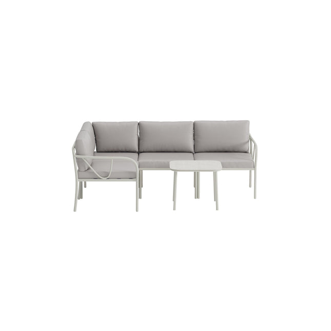 Hydra kulmasohvaryhmä - greige / beige - KalusteDuo_Huonekaluliike_Oleskeluryhmä ulkokäyttöön