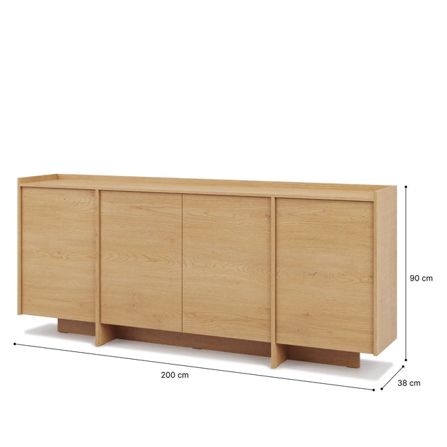 Japandi Senkki 200 cm— Tammi - KalusteDuo_Huonekaluliike_Senkki
