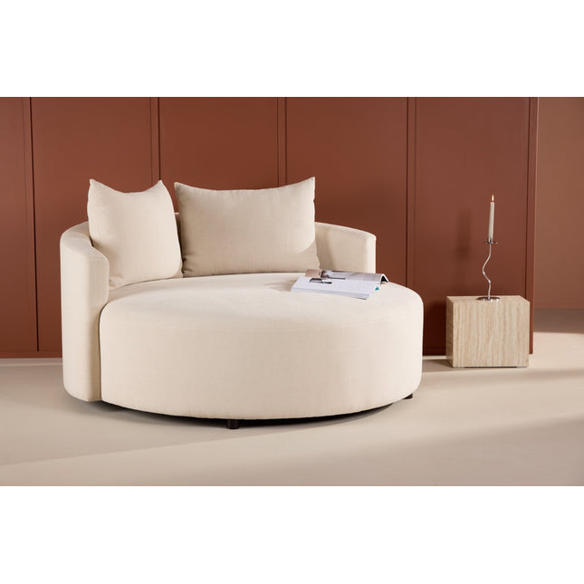 Kelso sohva ⌀150 - beige pellava - KalusteDuo_Huonekaluliike_Sohva