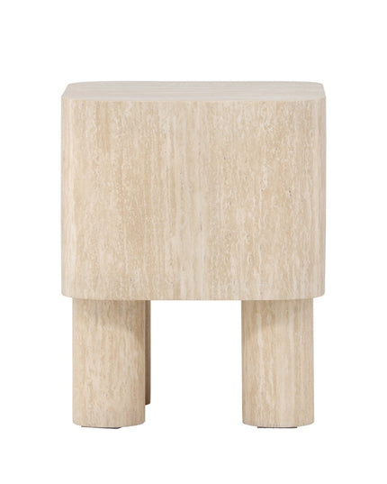 Klirou sivupöytä 40x40x50 - MDF travertiininvärinen - KalusteDuo_Huonekaluliike_Pöytä
