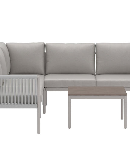 Kos kulmasohvaryhmä - beige / beige polywood - KalusteDuo_Huonekaluliike_Oleskeluryhmä ulkokäyttöön