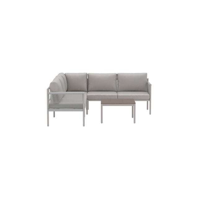 Kos kulmasohvaryhmä - beige / beige polywood - KalusteDuo_Huonekaluliike_Oleskeluryhmä ulkokäyttöön