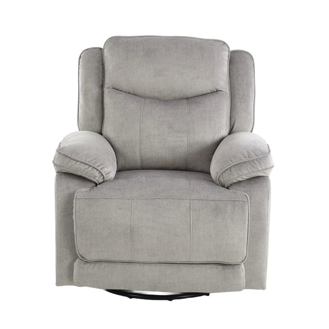 Koto recliner‑tuoli – keinuva ja pyörivä nojatuoli, vaaleanharmaa - KalusteDuo_Huonekaluliike_recliner tuoli