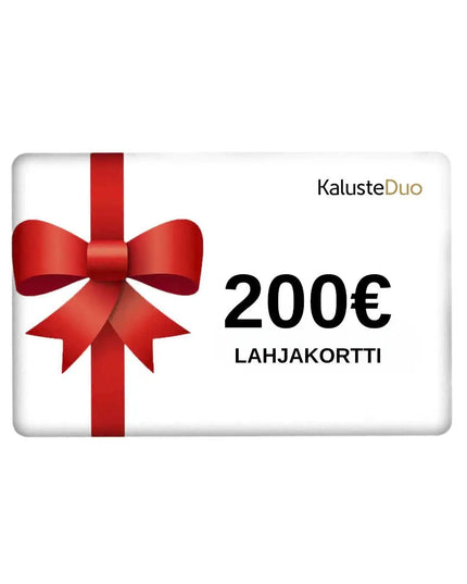 Lahjakortti 200€ - KalusteDuo_Huonekaluliike_lahjakortti
