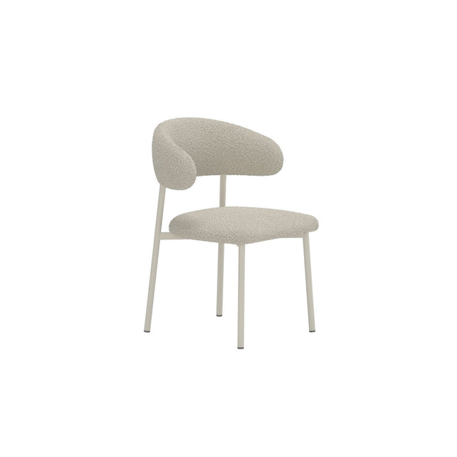 Lillholmen ruokatuoli 2 kpl - beige teräsrunko / beige bouclé-kangas - KalusteDuo_Huonekaluliike_Tuoli