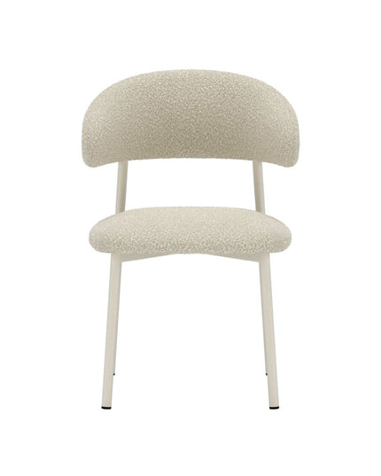 Lillholmen ruokatuoli 2 kpl - beige teräsrunko / beige bouclé-kangas - KalusteDuo_Huonekaluliike_Tuoli