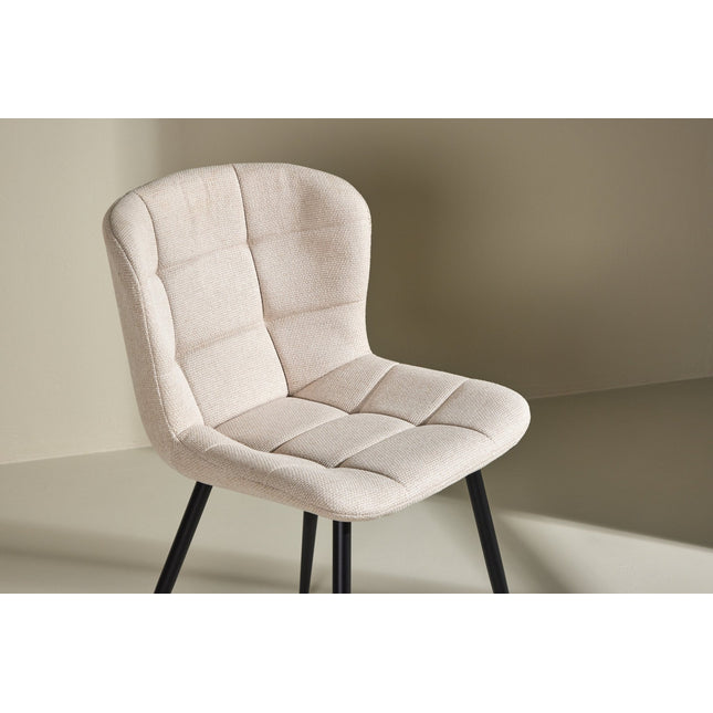 Lily ruokatuoli 2 kpl - musta/ beige - KalusteDuo_Huonekaluliike_Tuoli