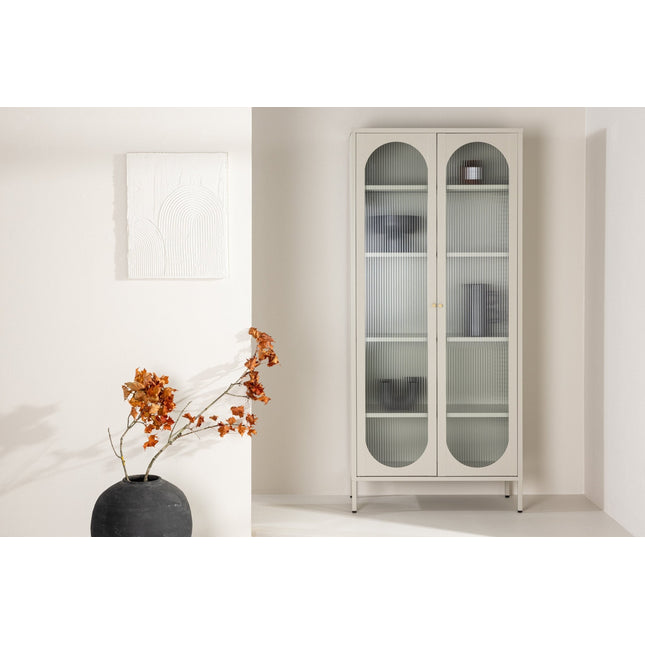 Lima vitriinikaappi - beige - #KalusteDuo_#Huonekaluliike_Vitriini
