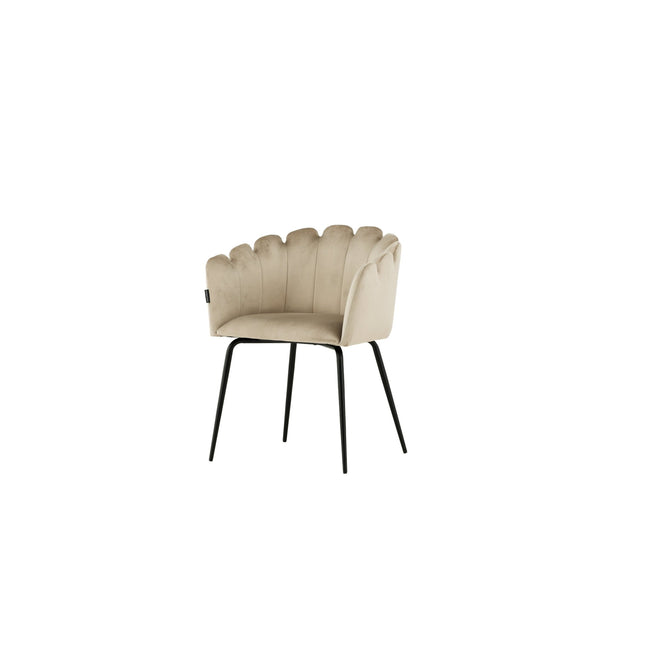Limhamn tuoli - musta / beige sametti - KalusteDuo_Huonekaluliike_Tuoli