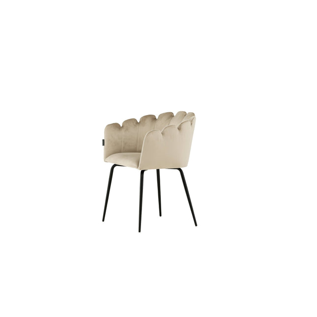 Limhamn tuoli - musta / beige sametti - KalusteDuo_Huonekaluliike_Tuoli