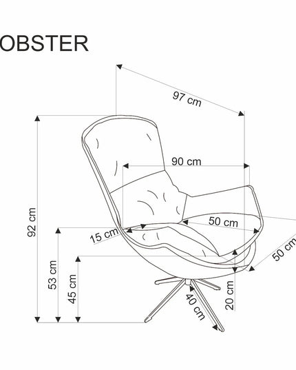 Lobster lepotuoli - KalusteDuo_Huonekaluliike_lepotuoli