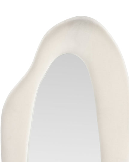Louisville peili 66x185 cm - MDF ja beige kangas / kirkas lasi - KalusteDuo_Huonekaluliike_Peili