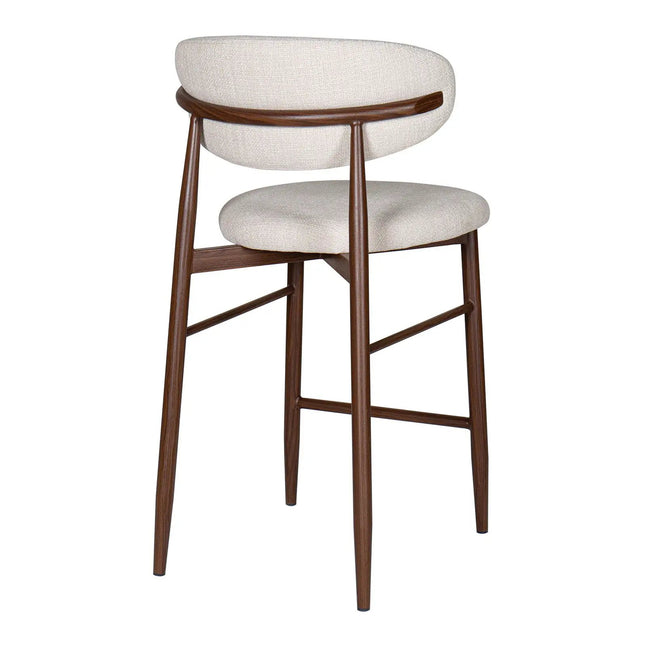 Lulu Baarituoli - vaalea beige/ pähkinä - KalusteDuo_Huonekaluliike_Baarituoli